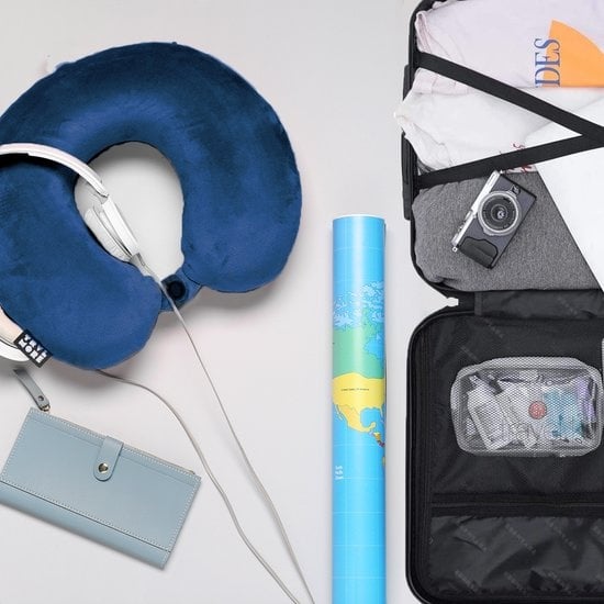TRVLMORE Nekkussen - Voor Thuis en Onderweg - Microbeads Reiskussen - Vliegtuig - Ultiem Comfort - Donkerblauw