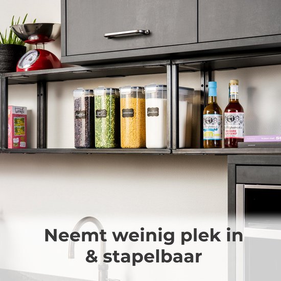 Stosh Voorraadpotten - Voorraadbussen - Luchtdicht - 4 Stuks - 4.0L - BPA-vrij - Kunststof