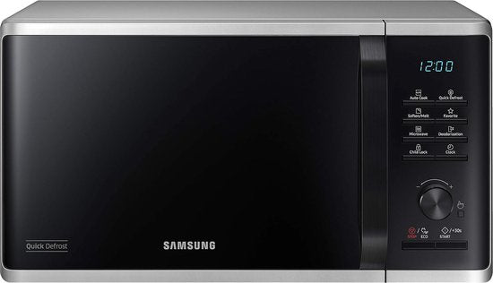 Samsung Magnetron MS2AK3515AS/EG – 800 W – breedte 48,9 cm – binnenkant geglazuurd keramiek krasbestendig – Quick Defrost ontdooiprogramma Binnenkant van krasbestendig geëmailleerd keramiek