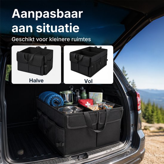 Kofferbak organizer - Compact & Ruim - Auto Accessoires - Autostoel Opbergbox - Voor Achterbank - Zwart - Luft