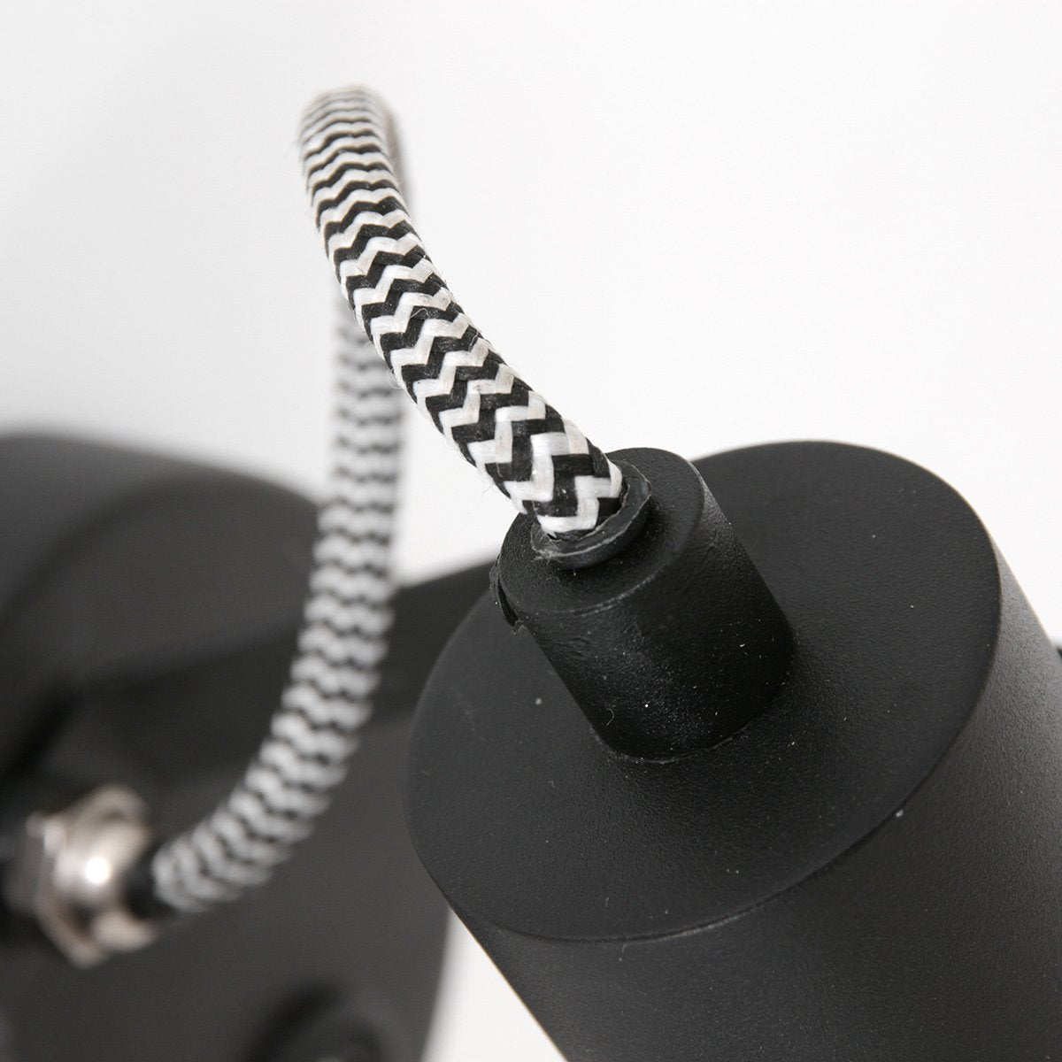 Spot Wandlamp Acier 3337ZW Zwart E27 fitting Draaibaar en Kantelbaar Metaal Mexlite