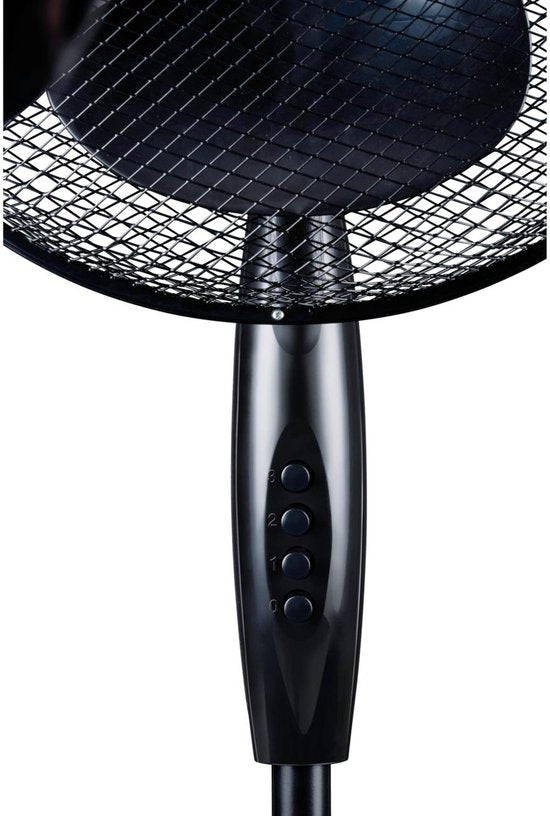 Lifetime Air Statiefventilator 45W - Ventilator in Hoogte Verstelbaar 102,5 tot 125 cm - Staande Ventilator met 3 Snelheden - Kantelbaar en Oscillerend - Zwart