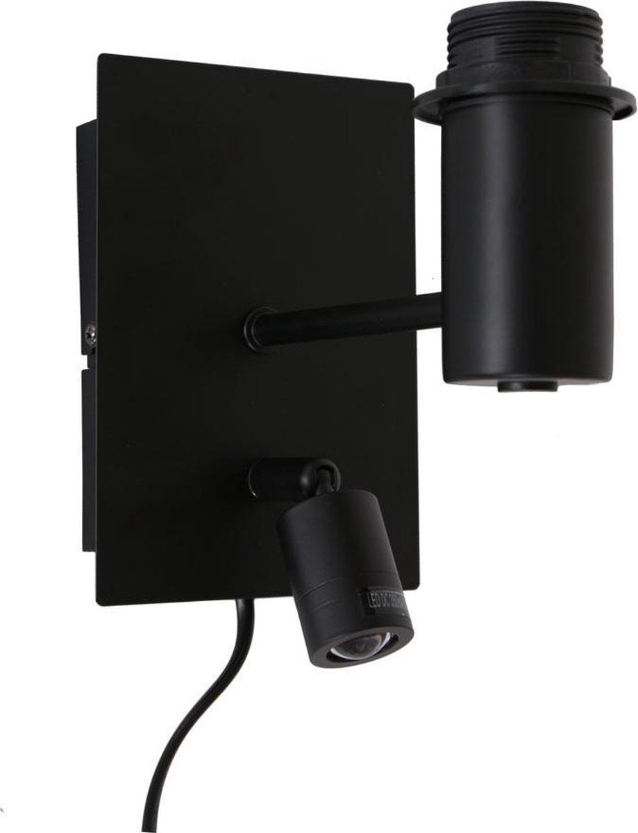 Light & Living Montana Wandlamp - Zwart - 20x11x18cm - Modern & Compact