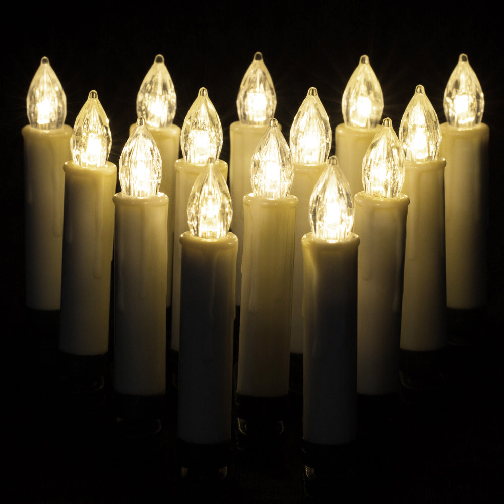 Monzana Kerstverlichting - Kerstboomkaarsen 30 x MET afstandsbediening & timer - LED- warm wit