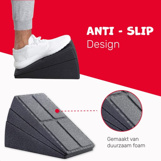 Slant Board - 3 Stuks - Squat blok - Anti slip - Stretch board - Inclinatiebord - Evenwichtsbord - Squatwig