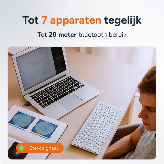 Skoov Bluetooth Adapter voor USB - Laptop & PC - Voor muis, koptelefoon, keyboard, speaker etc - Dongle - Stick - Plug - Zender - Receiver - Accessoires