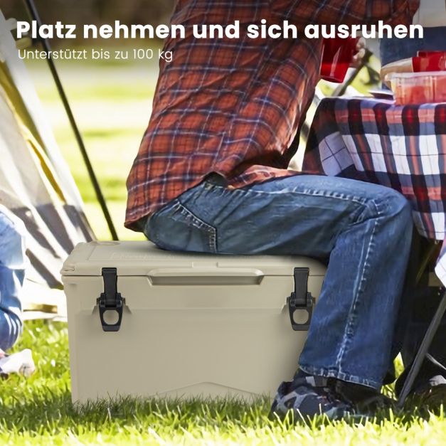 Coast Rotatiegegoten Koelbox 28 L – 60 x 33 x 35 cm – Khaki
