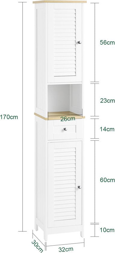 SoBuy Badkamerkast FRG236-WN