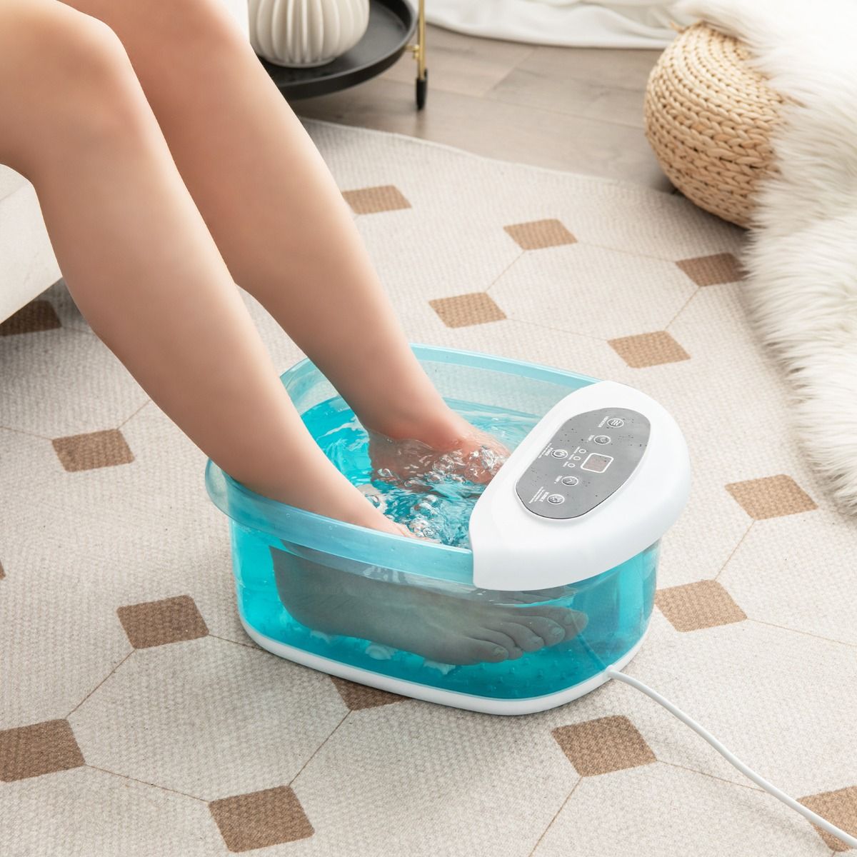 Coast Elektrisch Voetbad met Massagefunctie - 500W - 33 x 39 x 18 cm - Blauw