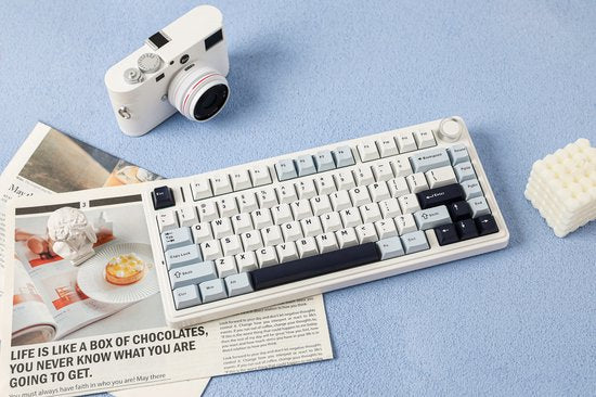 EPOMAKER x AULA F75 - Licht Blauw - Mechanisch Draadloos Toetsenbord - RGB - 75% - Qwerty - Gaming Keyboard - Reaper Switch
