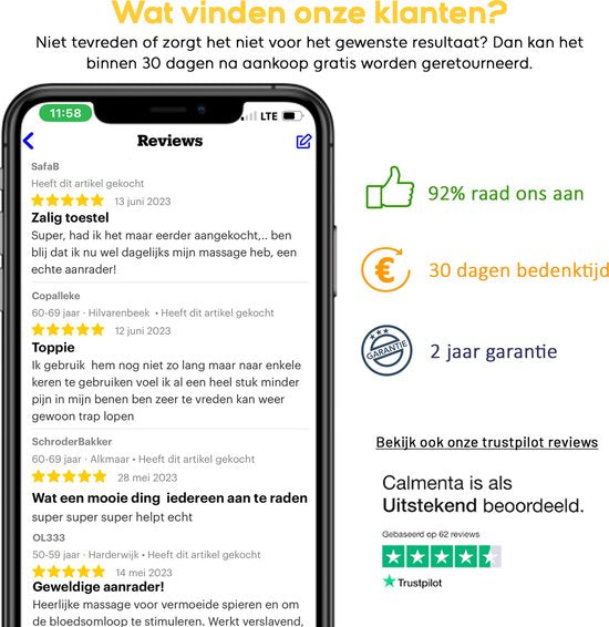CALMENTA® - Bloedcirculatieapparaat - Voor Benen, Voeten en Rug - Voetmassage Apparaat Bloedsomloop - Beentrainer - Trilplaat - Massage apparaat - Neuropathie - Bloedcirculatie apparaat