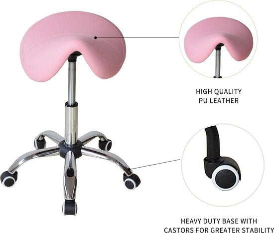 Zadelkruk ergonomisch - werkkruk - kapperskruk - tabouret - hoogte instelbaar