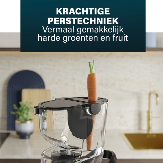 Princess Slowjuicer 202045 – Sapcentrifuge - Juicer - Extra grote vulopening – Hoge sapopbrengst