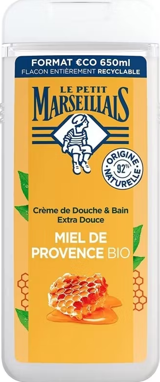 Le Petit Marseillas Douche en bad 650 ML honing transparant