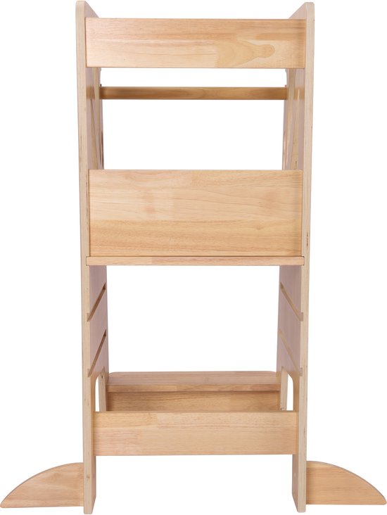 Sunny Liv Leertoren Naturel – Houten Montessori-geïnspireerd Keukenhulpje – Verstelbare Kinder Keukentoren – Veilig en Educatief Speelgoed