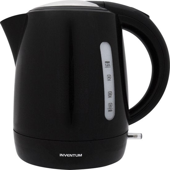 Inventum HW212 Waterkoker - 1.2L - Kunststof - BPA vrij - 2200W - 98x19x22 cm - Zwart