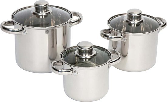 Bo-Camp - Pannenset - Royal Plus - 3-Delig - RVS