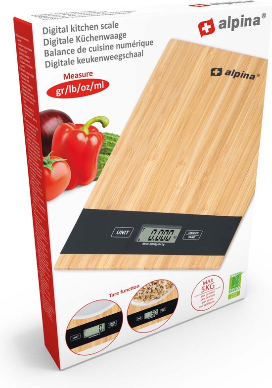 Alpina Digitale keukenweegschaal - tot 5 kilo