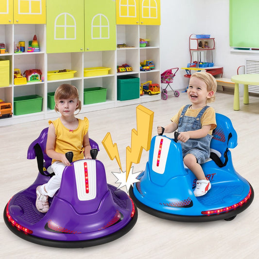 Coast Elektrische Botsauto voor Kinderen - 6V Accu - Dubbele Joysticks - 360° Draaibaar - Blauw
