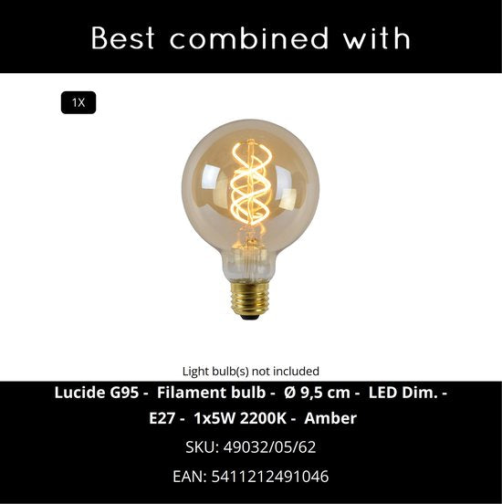 Lucide MAGALI - Plafonnière (Plafondlamp) - Ø 56 cm - 1xE27 - Naturel