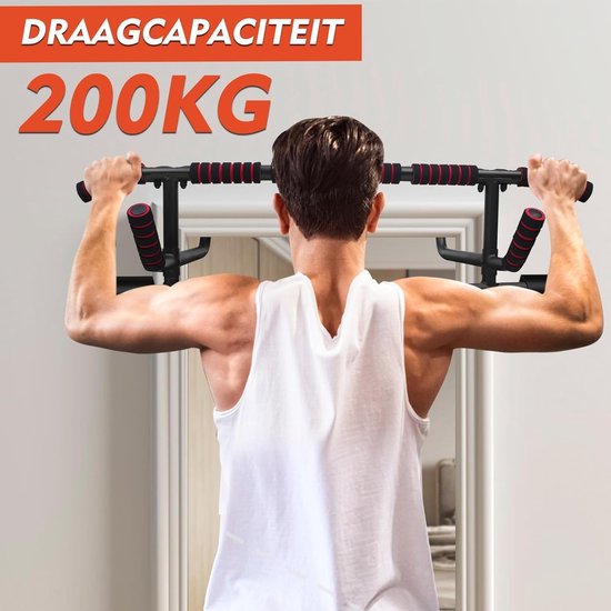 DH FitLife - Optrekstang voor deurkozijnen - Zonder schroeven - Incl. Slingtrainer - Voor deurkozijnen 70-92 cm