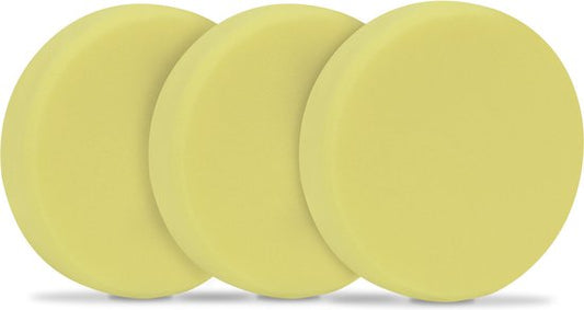VONROC Polijstschijven/Polijst pads schuim voor polijstmachines – 125mm, 3 stuks - Geel