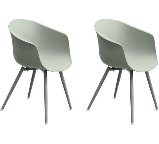 Feel Home Luxe kuipstoel voor buiten set van 2 – MOSS Grey – 52,5 × 58,5 × 80 cm