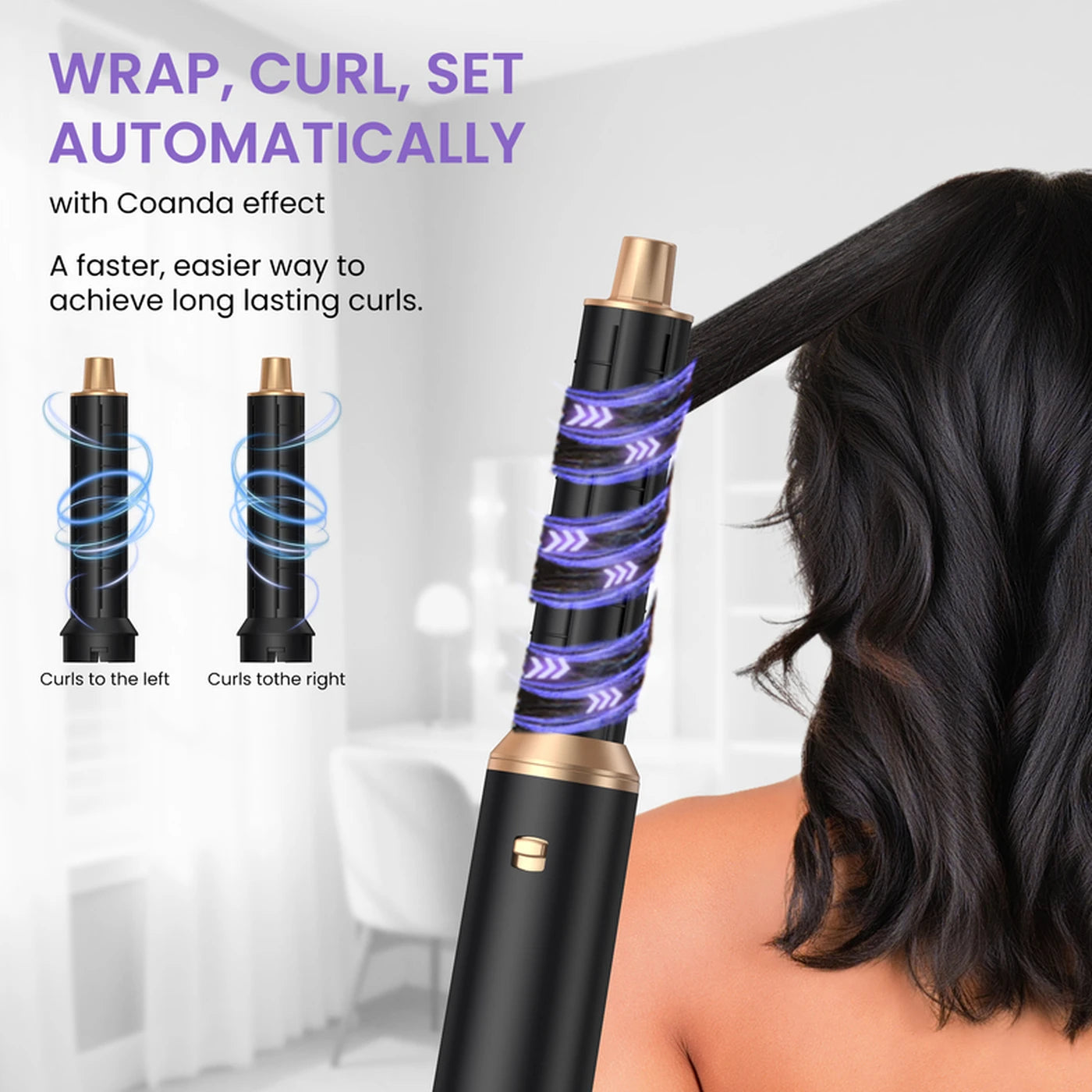 Atopskins 5-in-1 Haarstyler – Föhn, Krultang, Stijlborstel & Warmteborstel