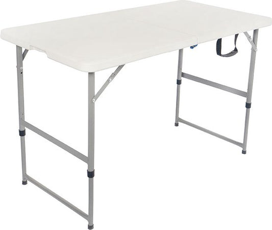 BRASQ Vouwtafel Wit - 120x60x74cm - Campingtafel - Klaptafel - Inklapbaar - Weerbestendig