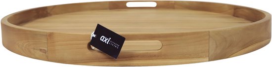 AXI Dewi Teak Dienblad Ø 60 cm – Rond Dienblad – Teakhout – Voor Glazen en Tafelaankleding – Voor Binnen en Buiten