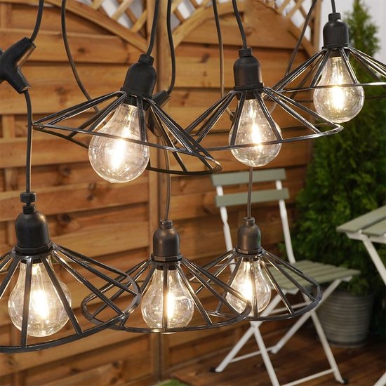 Vilde - Buiten LED Tuingirlande - 6 Lampen - 5,5 m - Timerfunctie