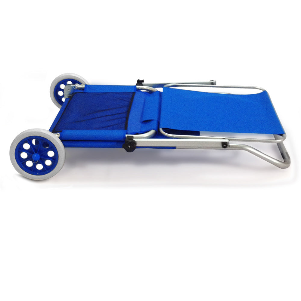 Casaria Ligstoel Kreta Aluminium op Wielen UV-bestendig Blauw
