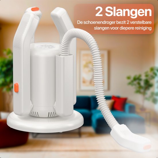 KRAFT Schoenendroger Pro XL - 2 Paar Schoenen Drogen - UV Sterilisatie - Rozenzout Geurverwijderaar - Schoenverfrisser - 2 Slangen voor Lange Schoenen - Schoendroger Laarzen