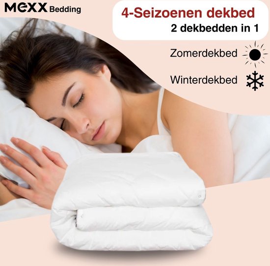 Mexx - 4-Seizoenen Dekbed - 200×200 cm - zomer en winterdekbed - synthetisch dons - anti-allergie - anti-huisstofmijt