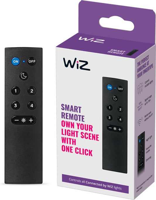 WiZ Afstandsbediening - Bedien je Slimme Verlichting Eenvoudig Zonder App - Werkt op Batterijen