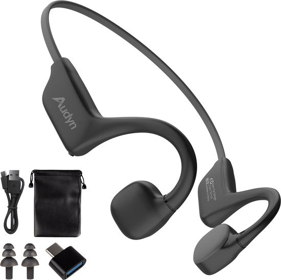 Audyn Bone Rondo - Sport Oordopjes - Bone Conduction Hoofdtelefoon - Bluetooth - Open Ear Oortjes - Draadloos - 9 Uur Batterij