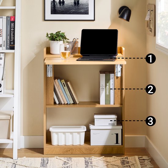 SoBuy FWT92-N Opvouwbaar Bureau - Houtcomposiet, 63x82x20cm