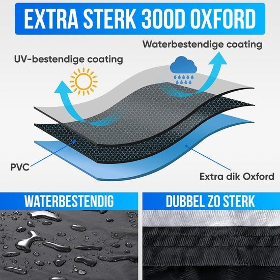 Strex Fietshoes Universeel voor alle Fietsen - Waterdicht Ultra Sterk Oxford - Fiets Hoes voor 1/2 Fietsen - Incl. Opbergzak