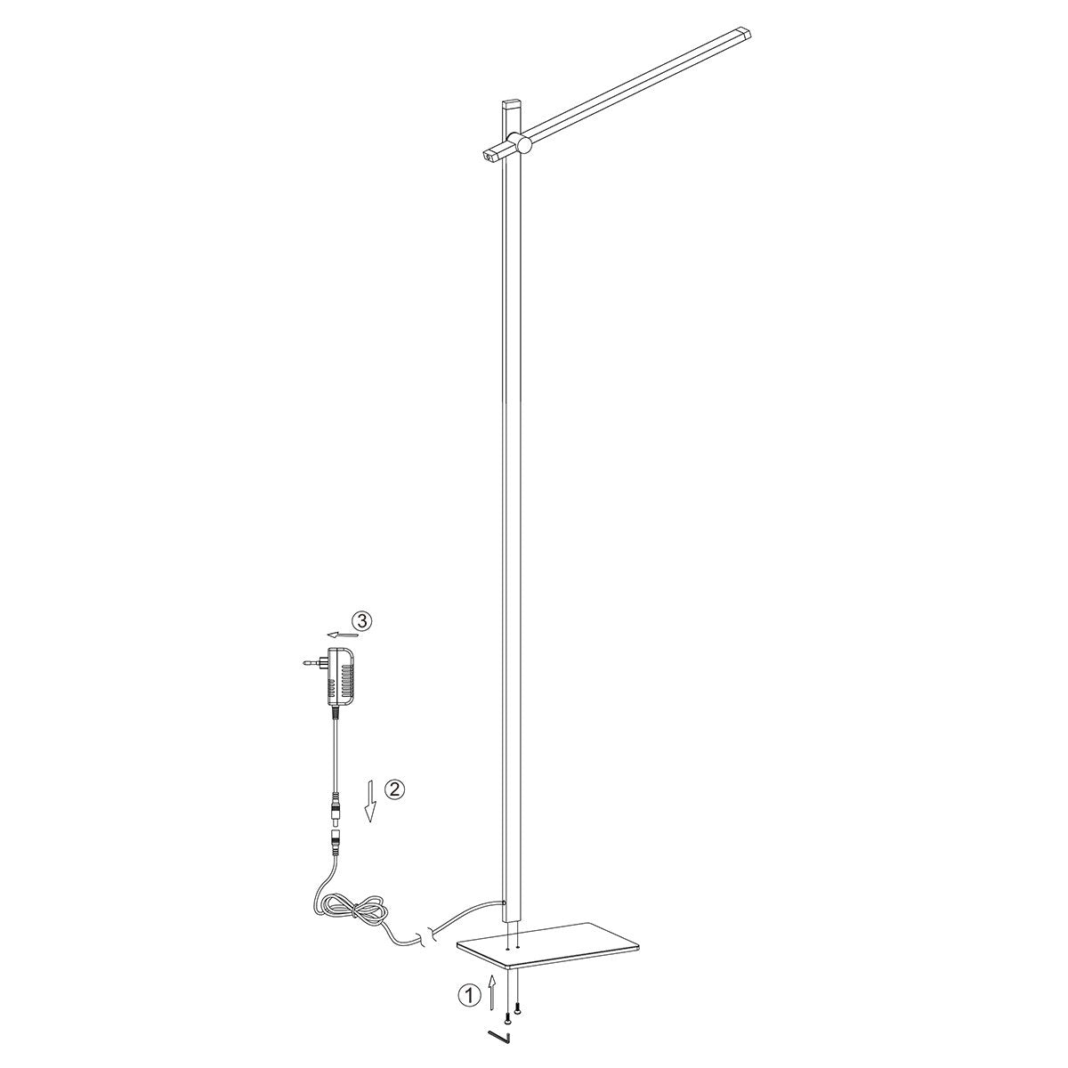 Vloerlamp Mexlite Stekk - Zwart