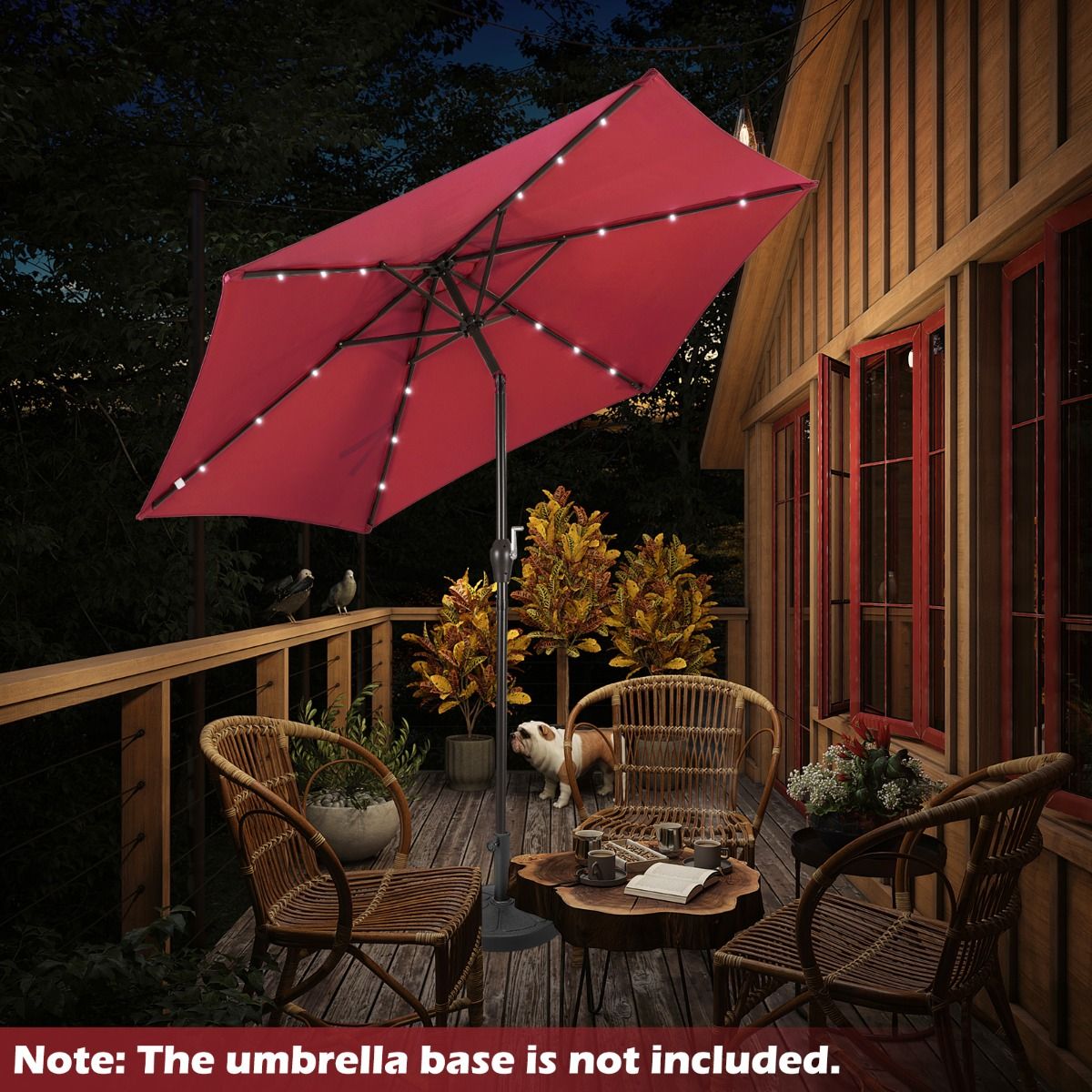 Coast Kantelbare Parasol met LED-verlichting - Zonne-energie - 2,7 m diameter - Beige
