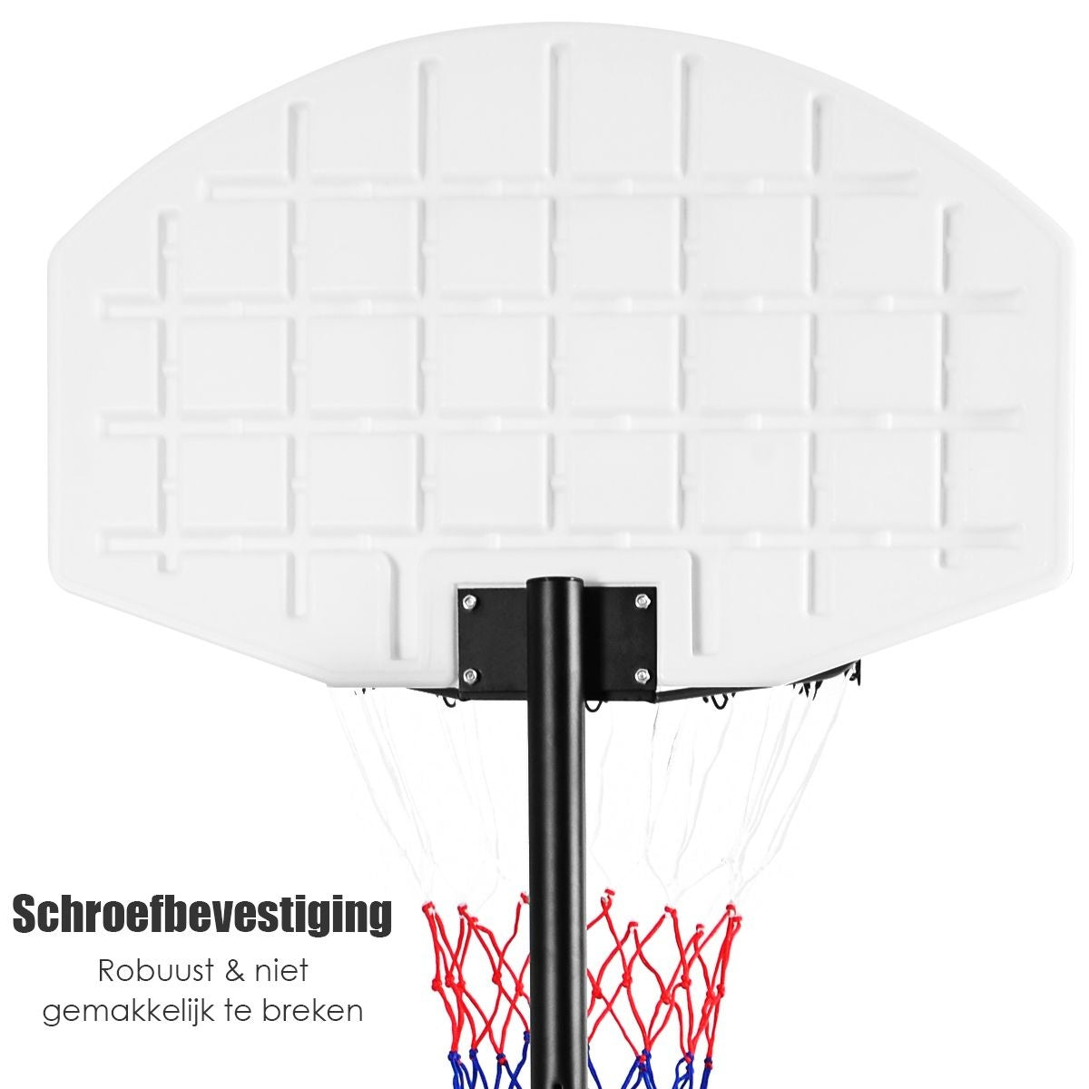 Coast Basketbalring met Basketbalstandaard - Verrijdbaar - 180 tot 210 cm