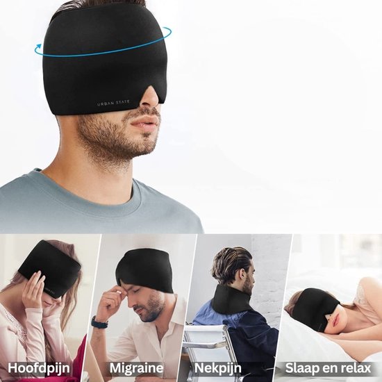 Migraine muts - anti migraine masker - hoofdpijn masker - 600gram hot/cold pack
