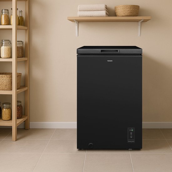 Tomado TCF0991B - Vrieskist - 99 liter - Supervriezen - Digitaal thermostaat - Low Frost - Energielabel E - Zwart