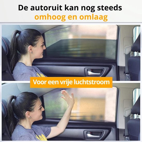 Zonnescherm auto baby - Urban State Sunshade Pro maat S - zonwering voor zijruit - UV bescherming kind