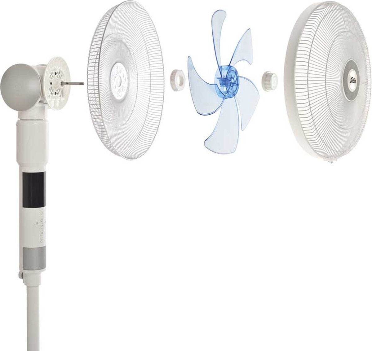 Solis Breeze 360 Statiefventilator - Oscillerend - Afstandsbediening - Timer - 46x40x140cm - Wit