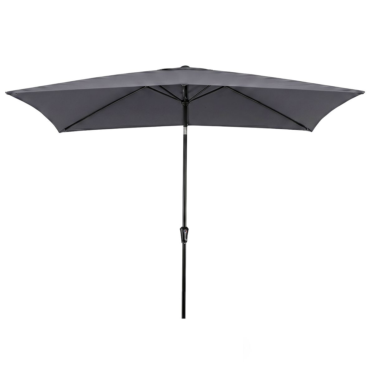 Coast Zonneschermparasol - verstelbare hoek - metalen stok - grijs 3 x 2 m