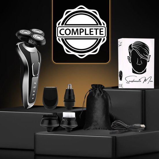 5-in-1 Elektrisch Scheerapparaat Mannen met Trimmer S1110 - Nat & Droog – Baardtrimmer - Tondeuse - Neustrimmer - 5 Opzetstukken - Electric Shaver - Waterproof