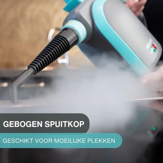 Achaté Handstoomreiniger – 12-in-1 & Incl. Accessoires – 450 ml – 1000 W – Grijs