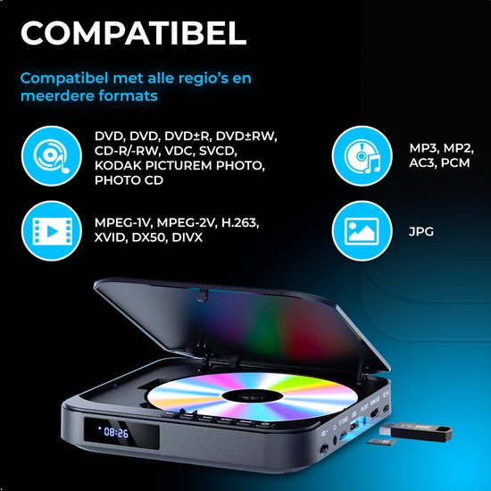 Mini DVD Speler met HDMI - 1080P Full HD