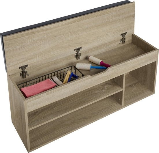 tectake - Schoenenbank Natalya - Licht hout, eiken Sonoma - 403625